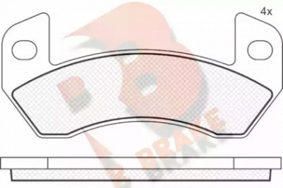 R BRAKE rb1873 -  Комплект тормозных колодок, дисковый тормоз